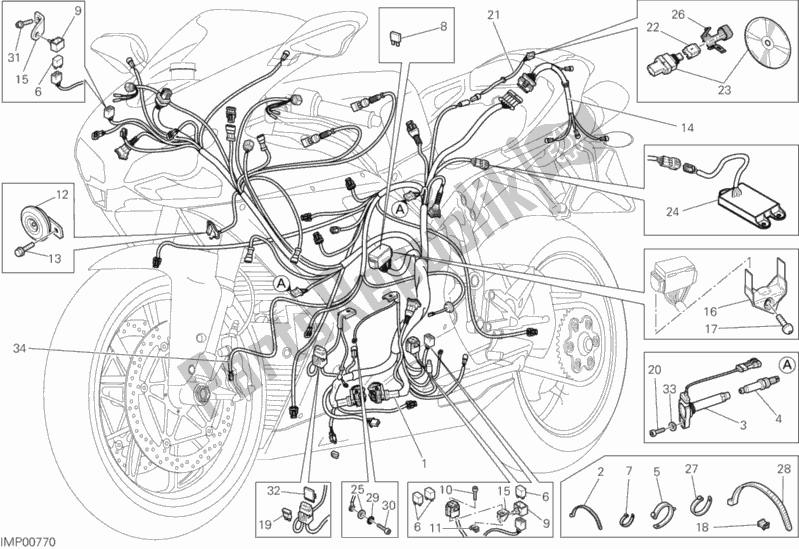 Wszystkie części do Wi? Zka Przewodów Ducati Superbike 848 EVO Corse SE USA 2012